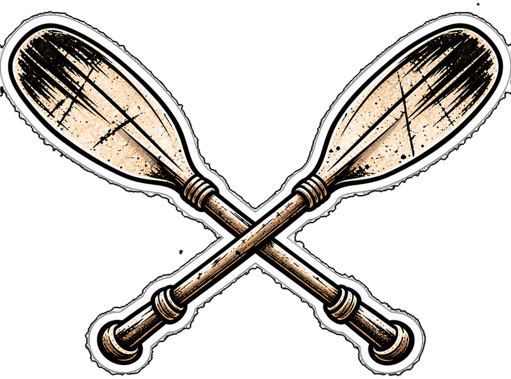 Crossed Paddles Sticker